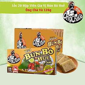 Lốc 20 Hộp Viên Gia Vị Bún Bò Huế Gold 126g Ông Chà Và (Hue Beef Rice Noodle Soup Cubes)