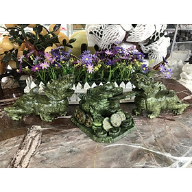Mua Bộ combo Tỳ Hưu và Tượng Cóc Ba Chân  Cóc Ngậm Tiền  Thiềm Thừ phong thủy chiêu nạp tài lộc đá ngọc Ấn Độ - Dài 20 cm