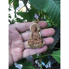 Mặt tượng trầm hương tốc tự nhiên.