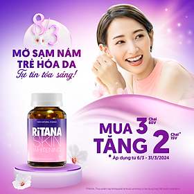 TẶNG 2 CHAI RiTANA 15V - TRỊ GIÁ 360K KHI MUA COMBO 2 HỘP RiTANA 60 VIÊN -