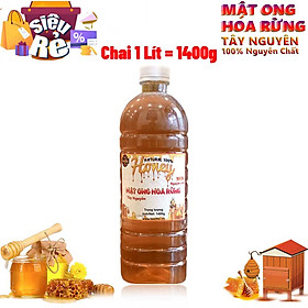 mật ong nguyên chất, chai 1 Lít = 1400g