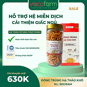 Đông trùng hạ thảo sấy thăng hoa thượng hạng hộp khối lượng 50g thủy tinh bảo vệ sức khỏe, mua 1 tặng hộp 10g, mua 2 tặng 1.