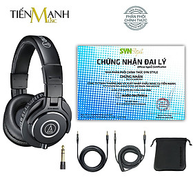 Mua  Chính Hãng Japan  Tai Nghe Kiểm Âm Audio Technica ATH-M40X Studio Monitor Headphones Professional ATH M40X - Kèm dây line 3m  3m dây xoắn  đầu chuyển 3.5-6.3mm  Túi Đựng  Móng Gẩy DreamMaker
