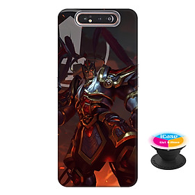 Ốp lưng nhựa dẻo dành cho Samsung A80 in hình Lữ Bố kỵ sĩ âm phủ - Tặng Popsocket in logo iCase - Hàng Chính Hãng