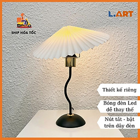 Mua Đèn bàn decor studio đèn ngủ trang trí kiểu sóng lượn Hàn Quốc màu đen DBK008D