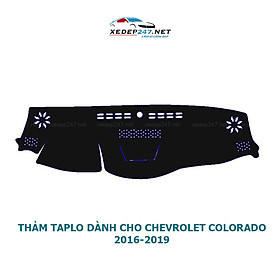 Thảm Taplo dành cho xe Chevrolet Colorado 2016-2019 chất liệu Nhung, da Carbon, da vân gỗ