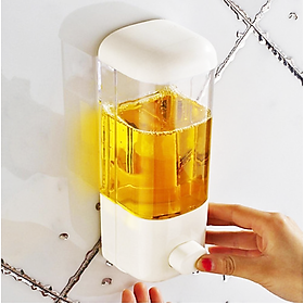 Bình chứa xà phòng, sữa tắm, nước rửa tay dạng lỏng, thiết kế 1 ngăn, 2 ngăn dễ dàng ấn nút để lấy chất lỏng, thiết kế gắn tường tiết kiệm diện tích phòng tắm