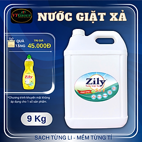 Nước Giặt Xả Quần Áo Zily 5in1 Can 9Kg - Tặng 1 Nước Rửa Chén Zily 750 Gr
