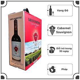 RƯỢU VANG BỊCH LOUIS MARTINE BORDEAUX 3L