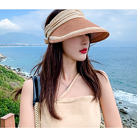 Mũ rộng vành nửa đầu phong cách Hàn, nón chống nắng chống tia uv cao cấp