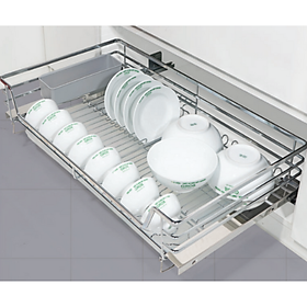 Kệ Đựng Bát Đĩa Đa Năng Inox Nan Dẹt Grob - Hàng Chính Hãng