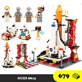 Đồ chơi Lắp ráp bộ Trung Tâm điều khiển Tàu Vũ Trụ, Gudi 8815 Xếp hình thông minh, Mô hình trí tuệ