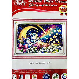 Mua Tranh thêu kín Chúc bé ngủ ngon vs8093 (50x80 cm)
