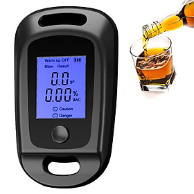 Máy đo nồng độ cồn trong hơi thở chuyên nghiệp Keychain Breathalyzer Black