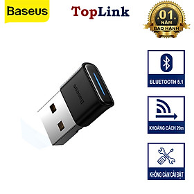 USB Bluetooth Adapter Dongle Audio Receiver Basues BA04 Tốc Độ Cao Bluetooth 5.0 Hoạt Động Tốt Trong 20m - Hàng Chính Hãng