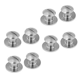 8 Pieces Stainless Steel Book Screws Set For Tech Scuba Diving Backplate Pad