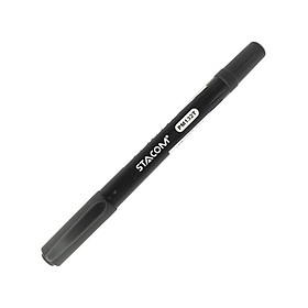 Bút Lông Dầu 2 Đầu - Stacom PM132T-A - Màu Đen