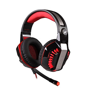 KOTION EACH G2000 black red computer esports headset headset vibration game eat chicken wired headset desktop with microphone notebook subwoofer with microphone