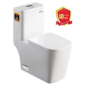 Mua Bồn cầu 1 khối cao cấp tiêu chuẩn xuất Châu Âu  men Nano tuyết bóng sáng  nắp đóng siêu êm  2 chế độ xả Eurolife EL-LUX 035 (Trắng)