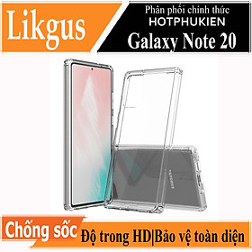 Ốp lưng chống sốc trong suốt cho Samsung Galaxy Note 20 Likgus Crashproof giúp chống chịu mọi va đập - hàng nhập khẩu