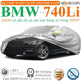 Bạt che phủ xe ô tô BMW 740Li 3 lớp cao cấp