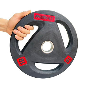 Bộ 2 tạ miếng tạ bánh cao su 3 lỗ reefit 10kg phi 50