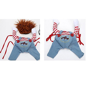 S/M/L Deadly Doll Dog Costumes Clothes Cosplay Adjustable
