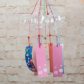 Chuông gió thủy tinh Furin pha lê quà tặng Nhật Bản trang trí bàn học trang trí nhà cửa đẹp