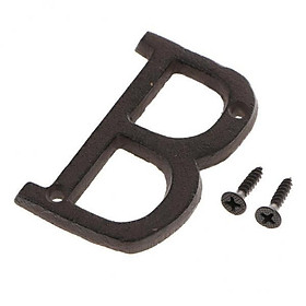 2xCast Iron Creative DIY Door Plate Letter Label Sign Wall Decor Home Decor B