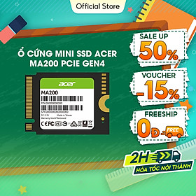 Mua Ổ cứng SSD Acer MA200 M.2 2230 PCIe Gen4 x4 NVMe 1.4  tốc độ đọc/ghi 5200MB/s và 4700MB/s - Bảo hành 5 năm Hàng chính hãng