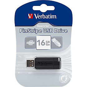 Mua USB VERBATIM STORE N GO PINSTRIPE USB DRIVE 16GB 2.0 - Hàng chính hãng (màu đen)