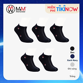 Combo 5 Đôi Tất Cổ Ngắn Cùng Màu Cotton Thương Hiệu MRM Manlywear