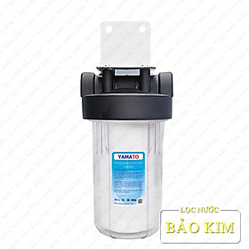 Bộ lọc đơn đầu nguồn chung cư BIGBLUE Yamato 10inch | công suất lọc lớn 1.5 -2m3/h | ren 34 (1’’) | (trong suốt) | kèm lõi lọc | Hàng chính hãng