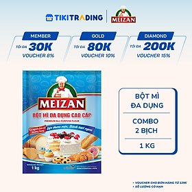 [ND][HSD: 08.11.2026] Combo 2 Bịch Bột Mỳ Đa Dụng Meizan 1kg
