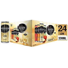 Thùng 24 lon Bia Hoa Quả Lên Men Strongbow Mix Vị 330ml