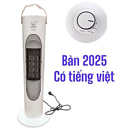 Quạt Sưởi Gốm Ceramic 2000W Dáng Đứng Cao Cấp 2025 Có Tiếng Việt 3 Chế Độ Gió An Toàn Tiết Kiệm Điện