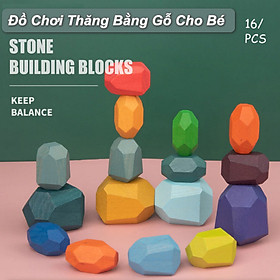 Đồ Chơi Thăng Bằng Gỗ cho bé Balance 16 Blocks Colorful