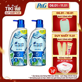 Combo 2 Dầu Gội Head & Shoulders Sub-Zero Băng Lạnh 0 Độ 800ml - Mát lạnh sạch gàu