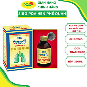 Siro Hen Phế Quản PQA Thành Phần Từ Thiên Nhiên Hỗ Trợ Bổ Phế, Giảm Ho, Long Đờm Và Khó Thở Hộp 250ml