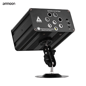 ammoon IGB-T813 Aurora Strobe Stage Light 128 Combinations 8 Holes RGBW Sound Activated for Music Show DJ Stage Bar Club