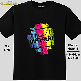 THINK DIFFERENT, mã G66. Áo thun nam nữ siêu đẹp, form unisex. Áo phông GOKING hàng hiệu, quà tặng cao cấp cho gia đình, cặp đôi, hội nhóm, doanh nghiệp