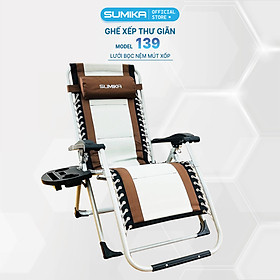 Mua Ghế xếp thư giãn SUMIKA 139 -  khóa bằng kim loại  vải lưới Textilene thoáng khí kèm nệm  tải trọng 300kg