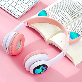 Mua Tai nghe mèo bluetooth chụp tai PAGINI VZV- 23M đèn LED đổi màu – Hàng nhập khẩu