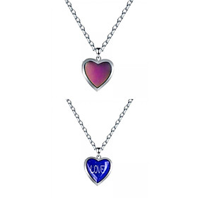 Love Heart Mood Necklace Fashion with Photo Frame for Anniversary Women