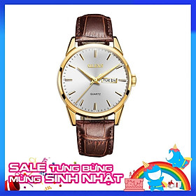Đồng Hồ Nam OLEVS Japan Dây Da, Hiển Thị 2 Lịch, Chạy 3 Kim Thời Thượng , Kính Tráng Shapphire Chống Trầy Xước Cao Cấp - Kiểu Dáng Doanh Nhân, Sang Trọng, Lịch Lãm, Đẳng Cấp Phái Mạnh