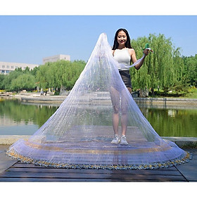 Chài Bắt Cá Nhập Khẩu Thái Lan Mắt Mau 2cm Chân Xích Chất Liệu Cước Cao Cấp Siêu Bền