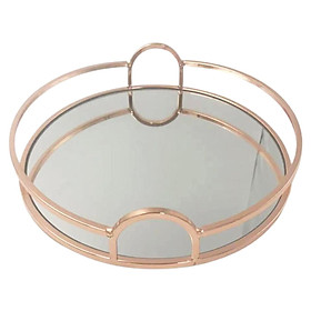 Mirror Serving Tray Serving Plate Table for Coffee Food Snack Cake Organizer