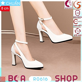 Giày cao gót nữ mũi nhọn 9p RO616 ROSATA tại BCASHOP gót trụ thanh lịch, duyên dáng và thời trang, lại cực kì sang