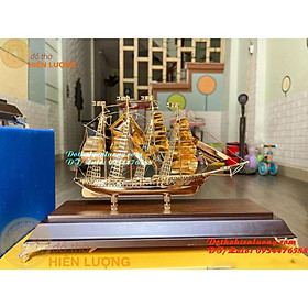 Mua Mô Hình Thuyền Buồm - Thuận Buồm Xuôi Gió Mạ Vàng 24K Các Cỡ - Quà Tặng Sếp - Quà Tặng Để Bàn Cao Cấp