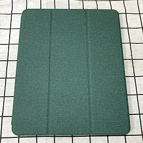 Bao da chính hãng Mutural cao cấp cho iPad Pro 12.9 2020 có khay đựng bút - Xanh rêu